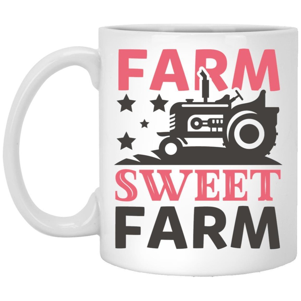 Farm Sweet Farm Coffee Mugs Gift For Mom Dad Husband Wife Grandma Grandpa