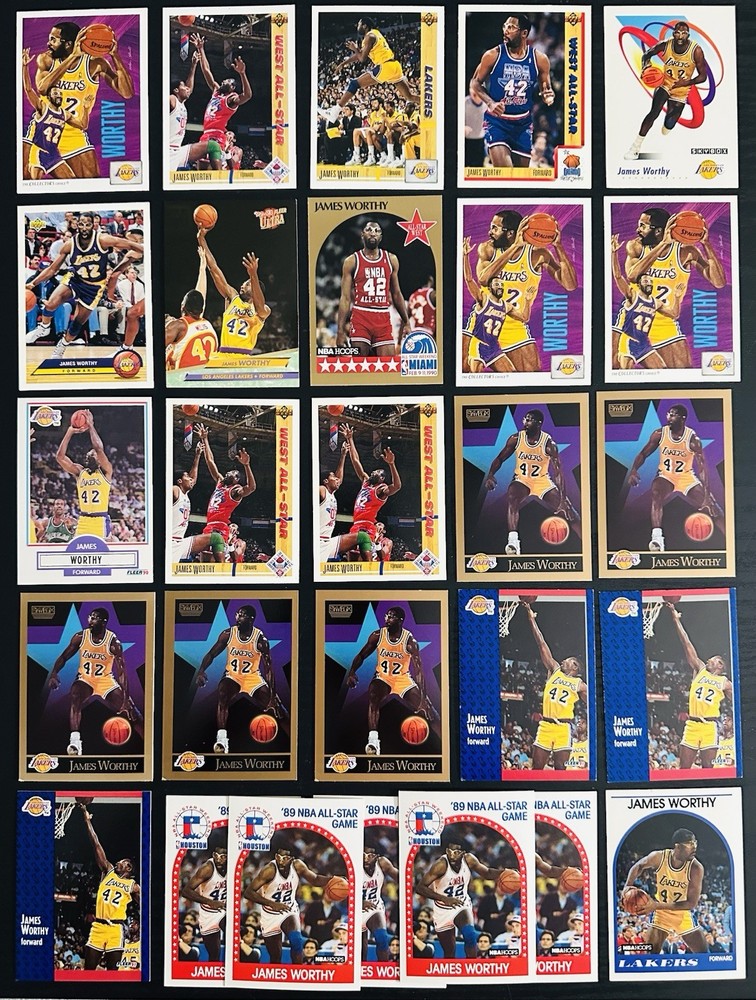 James Worthy Collection: 27 Cards 1989-1992 Los Angeles Lakers