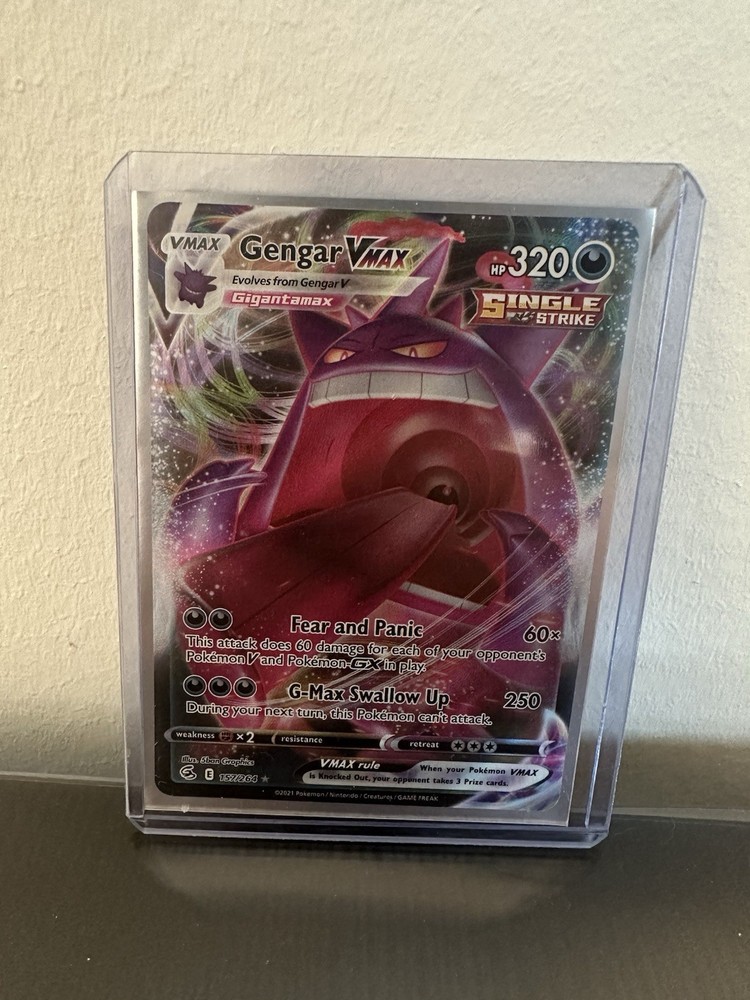 Pokemon Fusion Strike Gengar VMAX 156/264 Holo Full Art Secret Rare Alt Ultra Premium Card