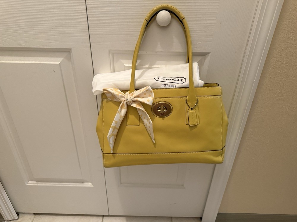 Coach Leather Spring, Yellow Satchel