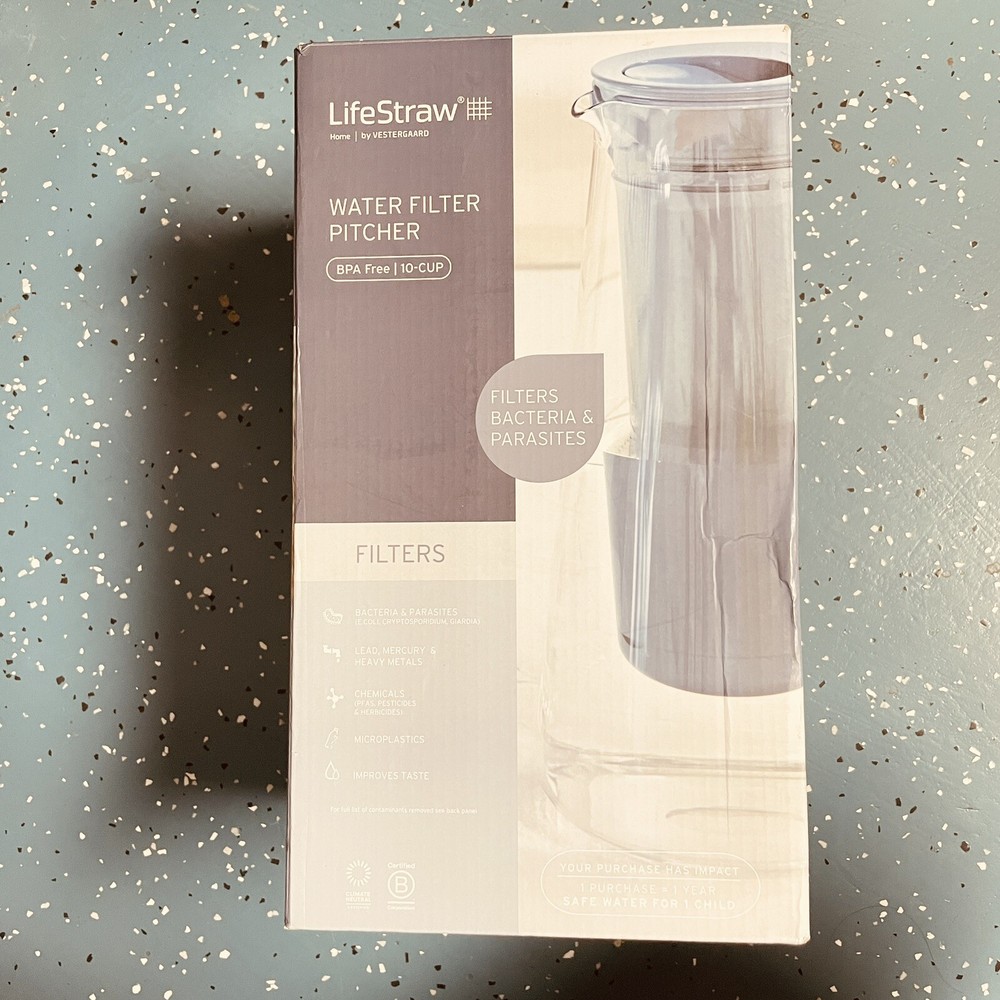 LifeStraw 10c BPAFree Home Water Filter Pitcher - Blue