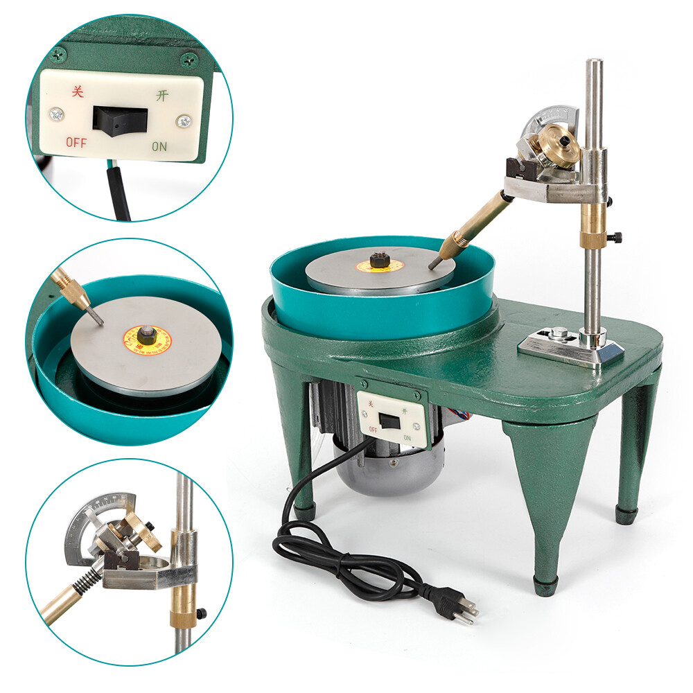2800RPM Gemstone Grinding Jewelry Lapidary Cutting Polisher Gem Faceting Machine