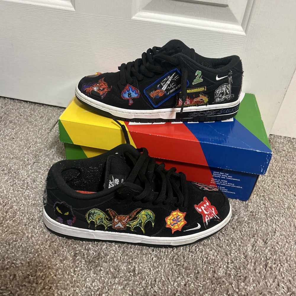 Size 8 - Nike SB Dunk Low Pro QS Black/Multicolor/White 2022