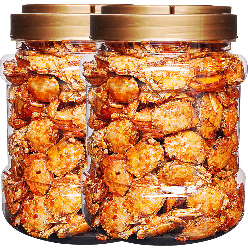 250g Spicy Small Sea Crab Instant Canned Cooked Seafood Casual Deep Sea Snack！