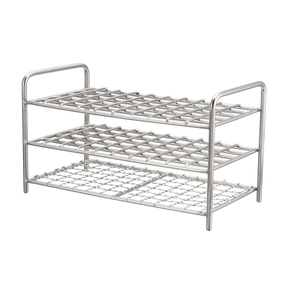 Stainless Steel Tube Rack Holder for 10-13mm Lab Test Tube Silver 50-Sockets