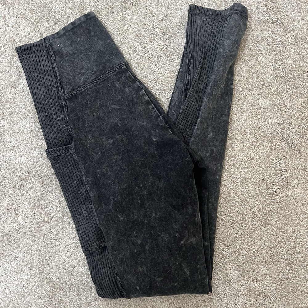 Aerie Offline Leggings Acid Mineral Wash Medium Comfort Fit Yoga Pants