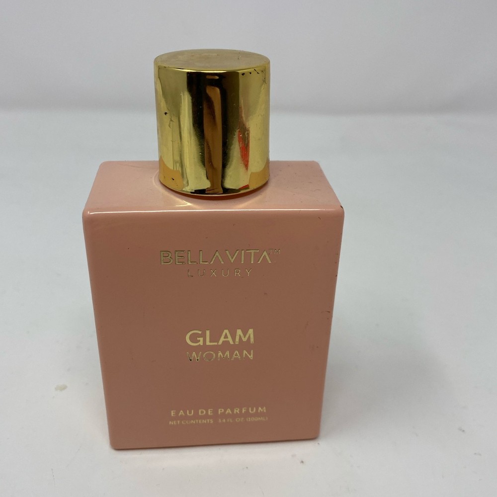 BellaVita Luxury GLAM Woman Eau de Parfum 3.4 oz 100 ml - Pink Bottle w/ Gold