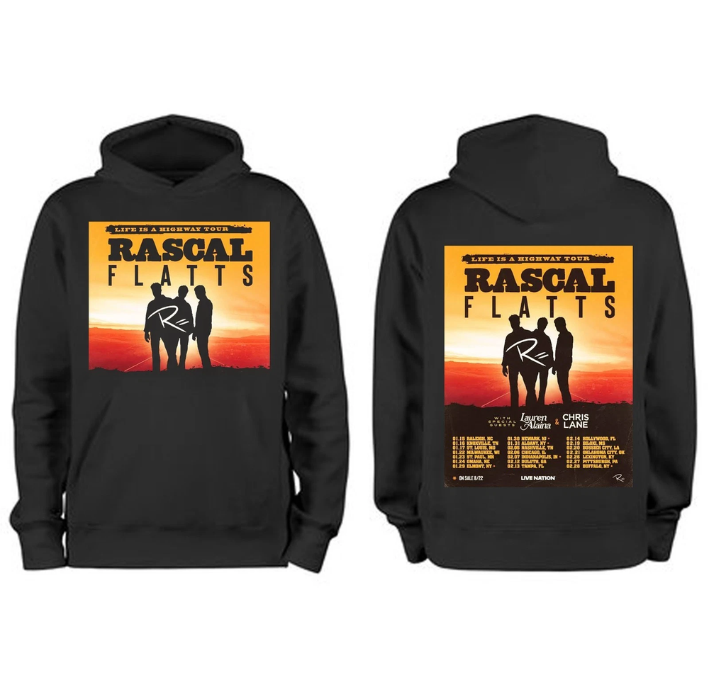 Rascal Flatts Reveal 2026 Life Is a Highway Tour Hoodie QA1606