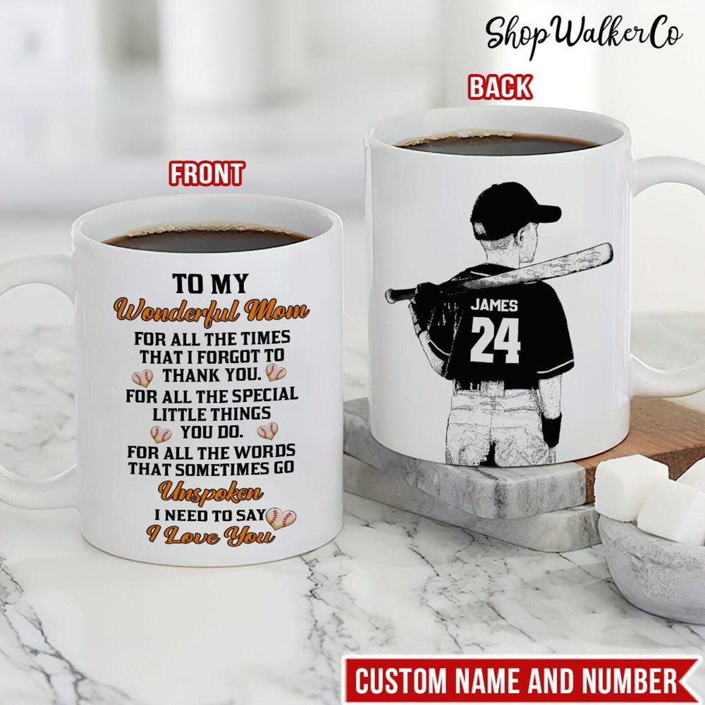 Baseball Mom Gift Mug for Mom Baseball Lover Present  