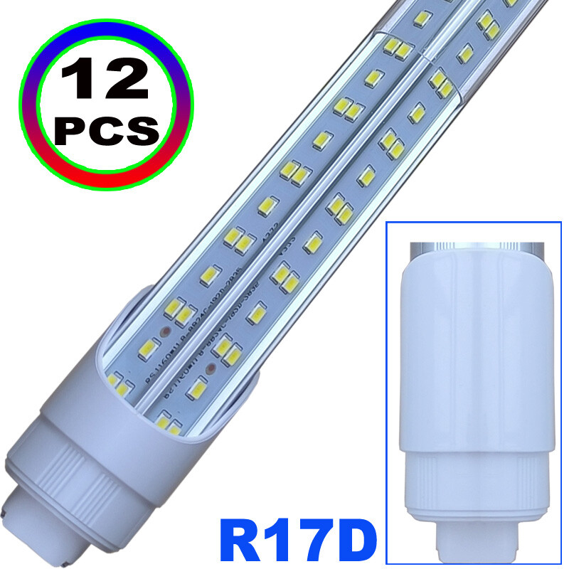 12Pack 8 FOOT Led Shop Light 144W HO T8 Rotatable Base 8Ft R17D Led Tube Light