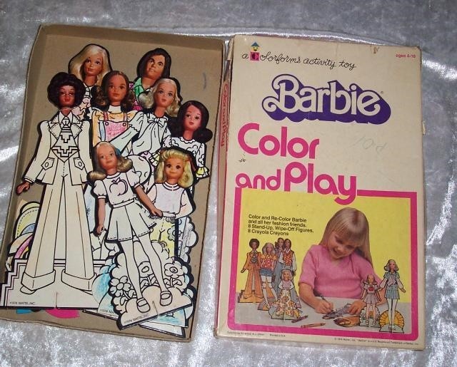 1974 Color and Play Barbie Activity Toy Set for Creative Fun