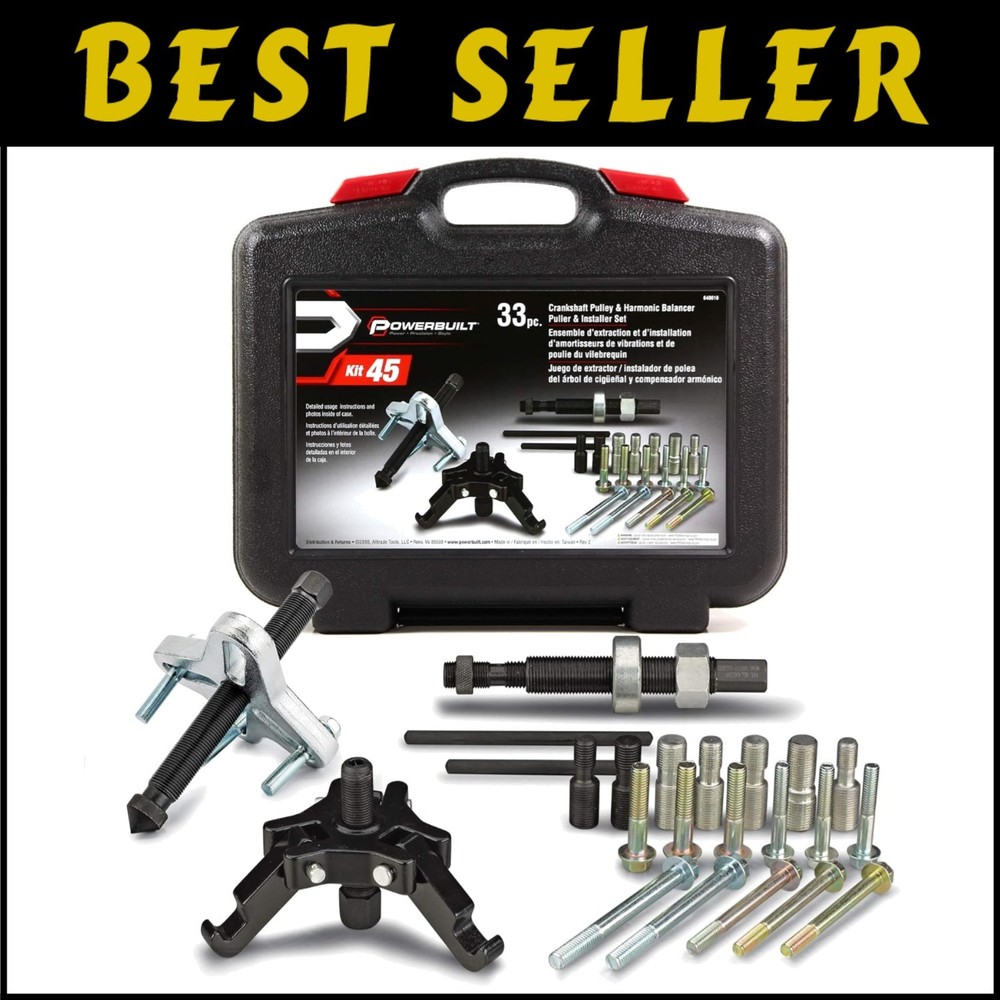 Professional 33-Piece Harmonic Balancer Tool Kit for Auto Repair – Durable & High-Quality
