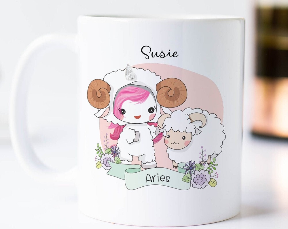 Aries Unicorn Zodiac Mug Aries Zodiac Gift Aries Mug Aries Sign Coffee Mug