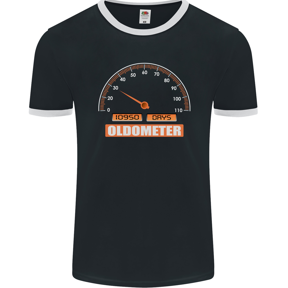 30th Birthday 30 Year Old Ageometer Funny Mens Ringer T-Shirt FotL