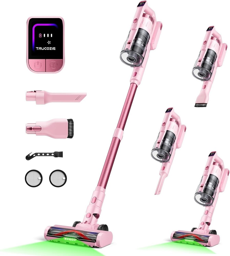 Cordless Vacuum Cleaner for Home, Upgraded 60Kpa Powerful Suction Pet Hair Vacuu