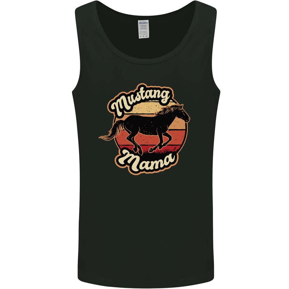 Mustang Mama Equestrian Horse Mothers Day Mens Vest Tank Top
