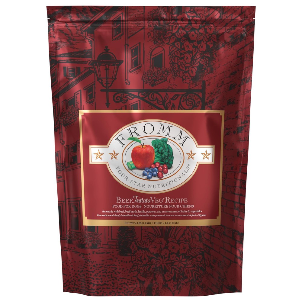 Four-Star Nutritionals Beef Frittata Veg Dog Food - Premium Dry Dog Food - Be...