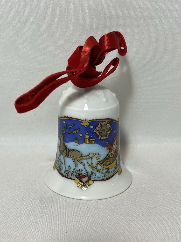 Hutschenreuther 1978 Lappland Christmas Bell Porcelain Ornament