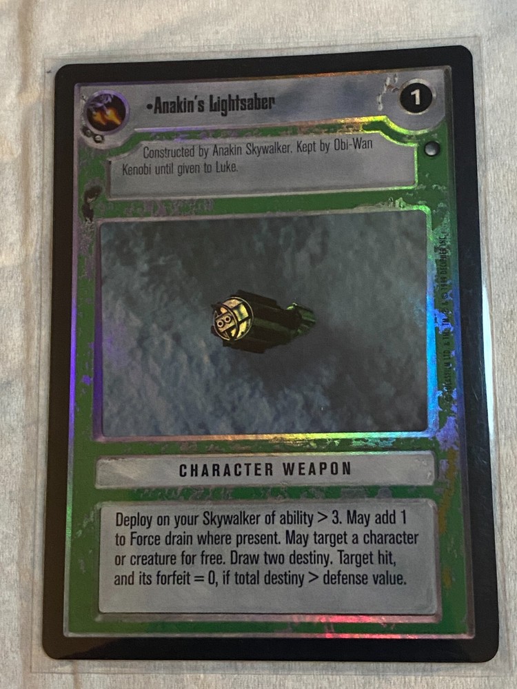 Decipher Star Wars CCG Reflections I ANAKIN'S LIGHTSABER Foil NM