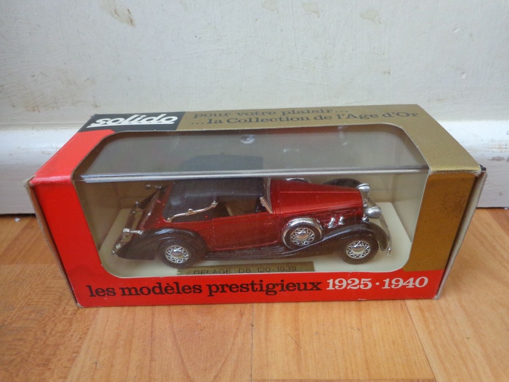 1/43 SOLIDO AGE D'OR - CLASSIC 1939 DELAGE D8 120 DIECAST MODEL CAR