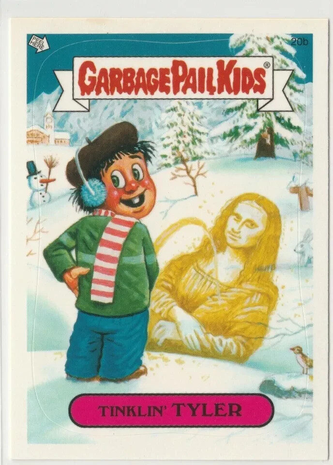 Tinklin Tyler 20b Garbage Pail Kids GPK Mona Lisa ANS2 2004 Series 2