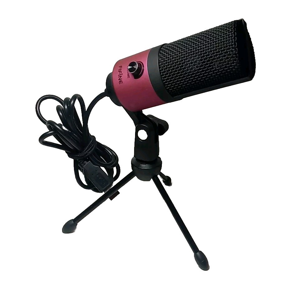 Filfine USB Condenser Podcast Mic in Pink