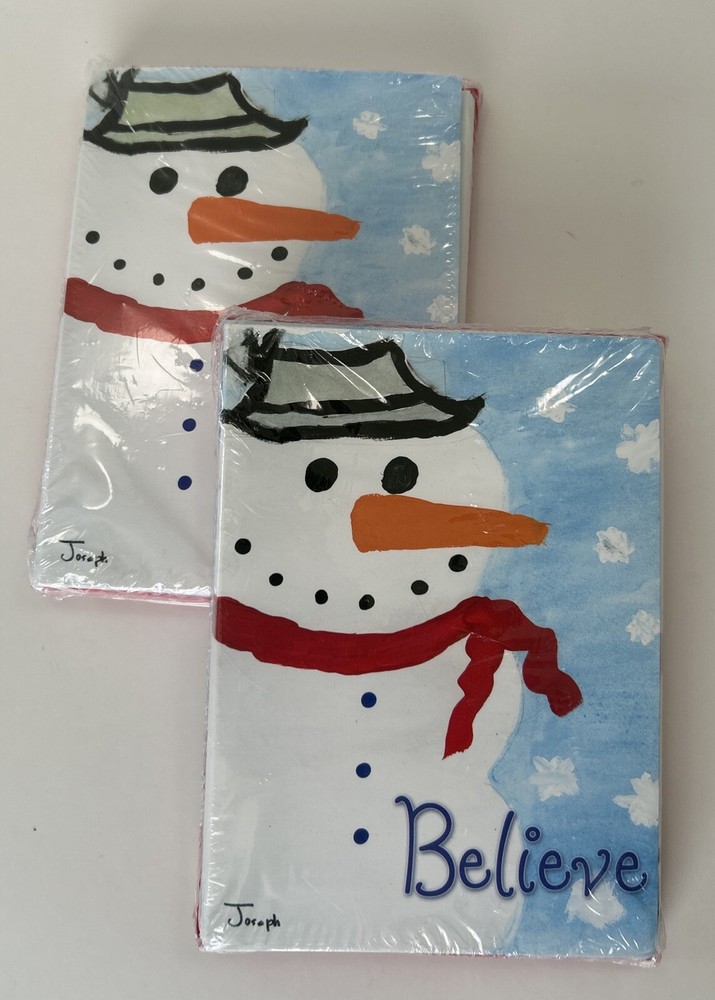 30 Snowman Christmas Cards with Envelopes - Believe in the Wonder of the Season