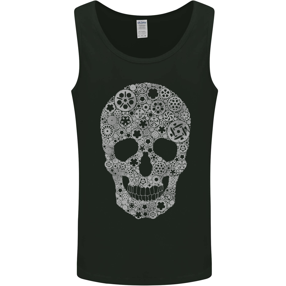 Gear Skull Biker Motorcycle Vest Tank Top for Men