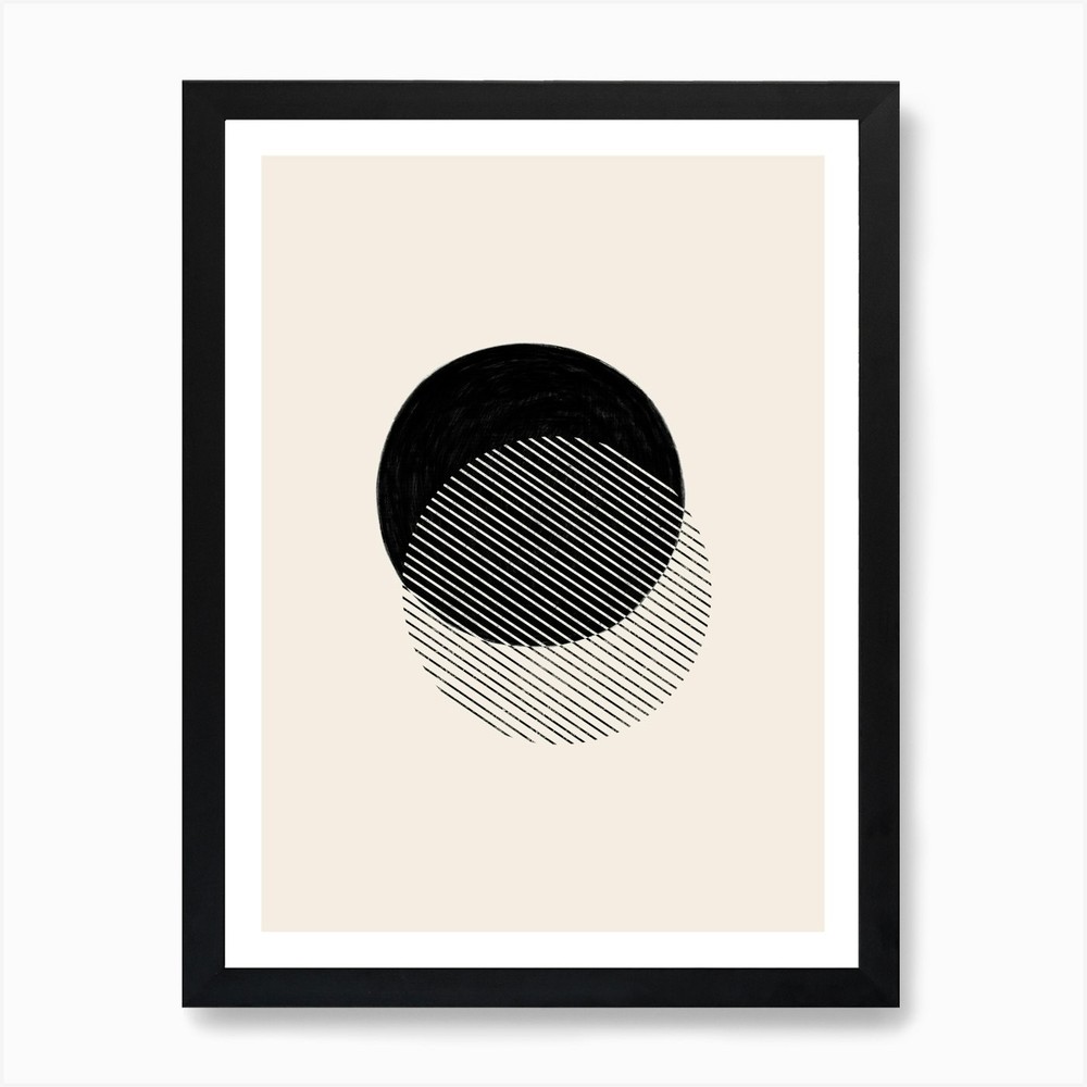Minimalist Eclipse Art Print Framed Wall Art Poster Canvas Print Picture