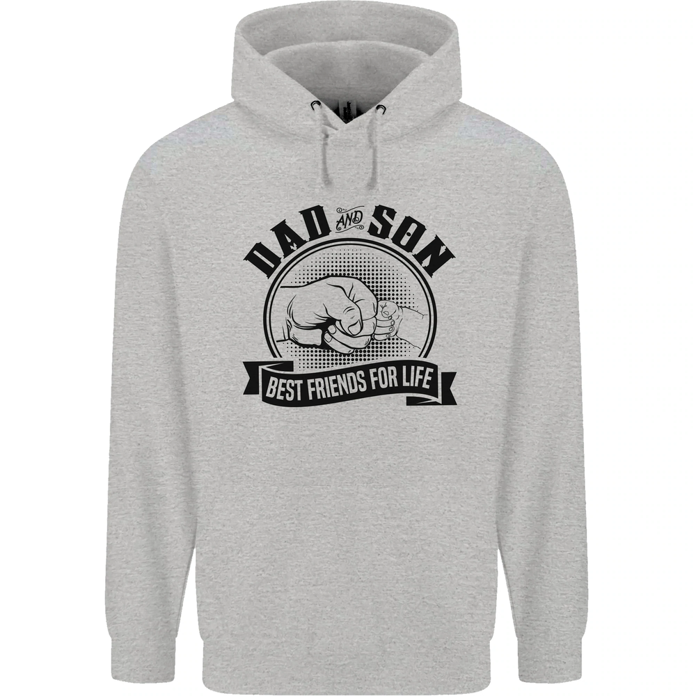 Dad & Son Best Friends For Life Mens 80% Cotton Hoodie