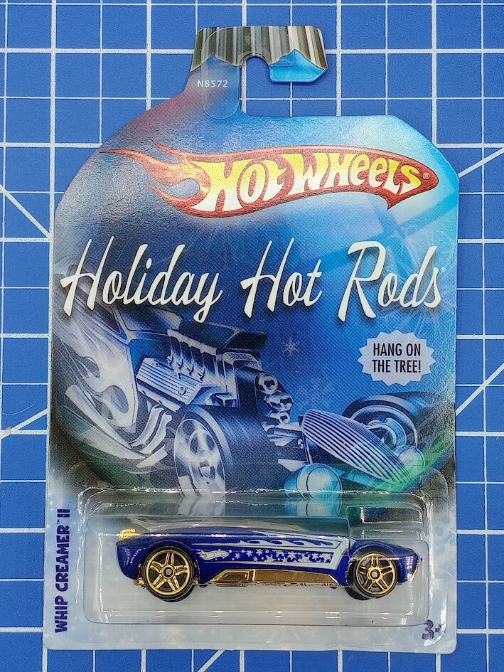 Hot Wheels Holiday Hot Rods Whip Creamer II 2009 Blue & Gold Collectable Toy Car