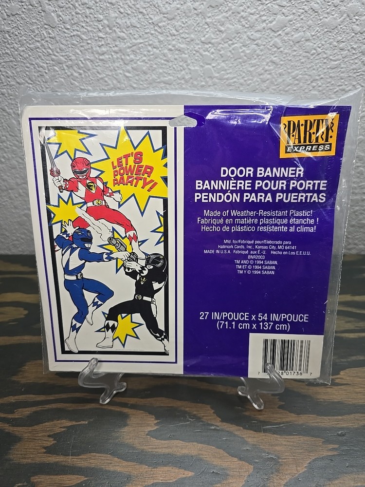 Vintage Saban Power Rangers Door Banner 54x27