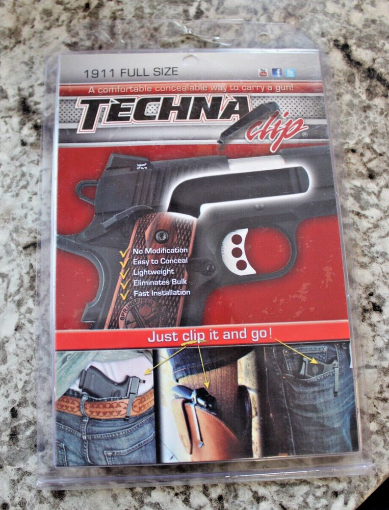 Techna Clip COMBR Gun Belt Clip – 1911 Full Size, Right Side