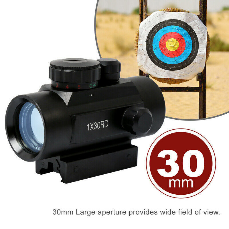 1x30 Tactical Optics Red Green Dot Sight Scope Picatinny 11mm /20mm Rail Mount