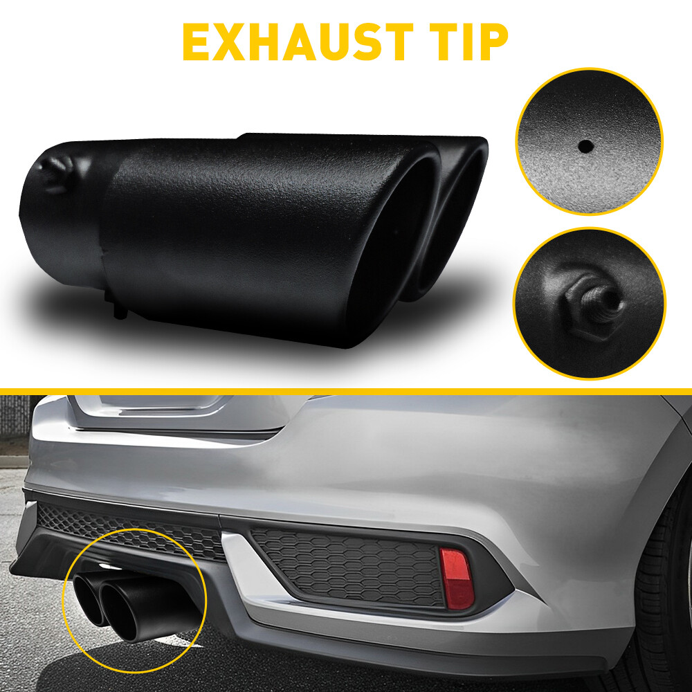 Car Chrome Stainless Steel Rear Exhaust Pipe Tail Tip Muffler Round Accessories
