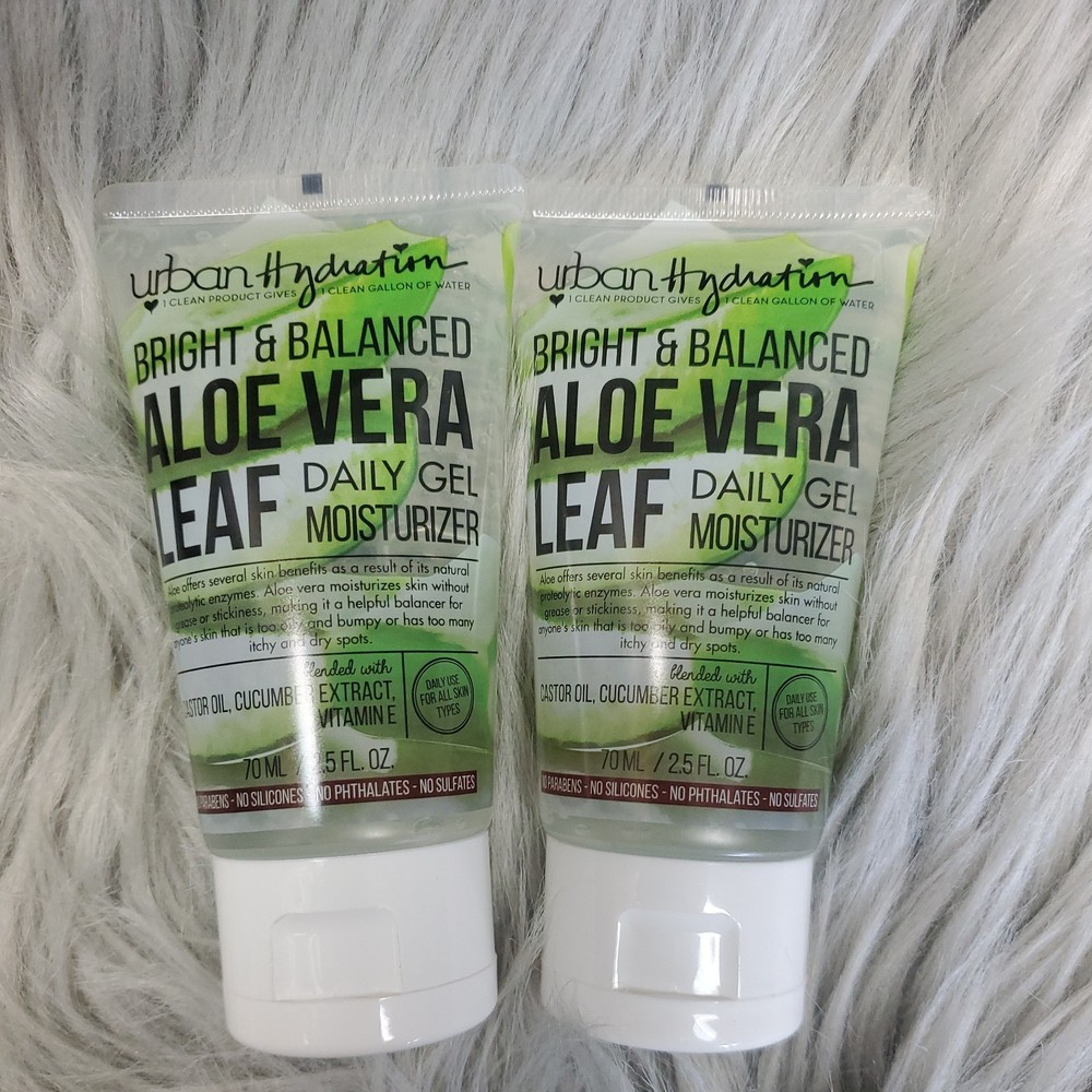 2×] Urban Hydration Bright & Balanced Aloe Vera Leaf Facial Gel Moisturizer