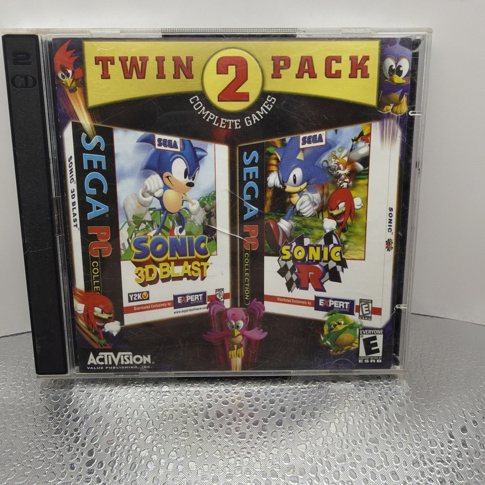 Twin 2 Pack Sonic CD and Sonic & Knuckles Collection  Windows PC 2 Discs!