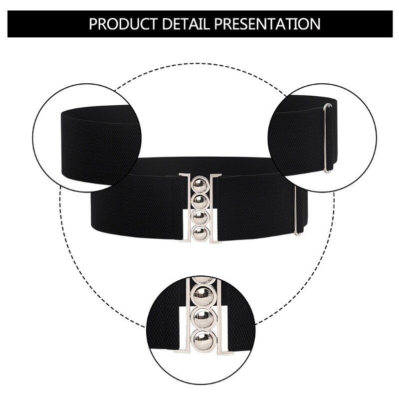 Stylish Wide Waist Corset Belt for Women - Elastic Cincher Waistband  