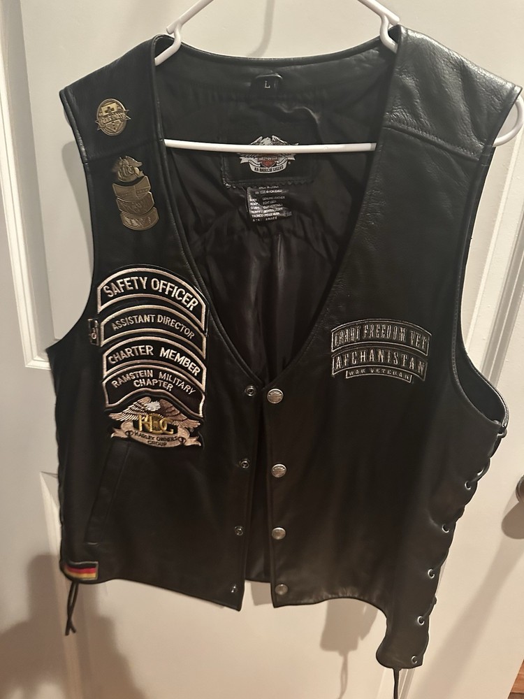Harley-Davidson Men's Leather Vest Size Large