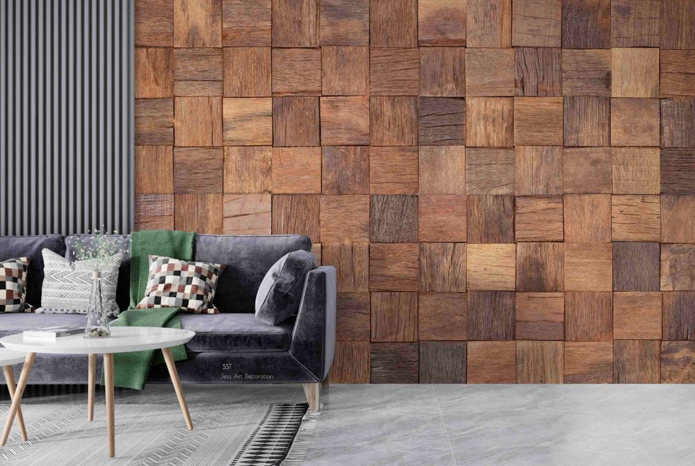 3D Brown Wood Grain Wall Murals Wallpaper Murals Wall Sticker