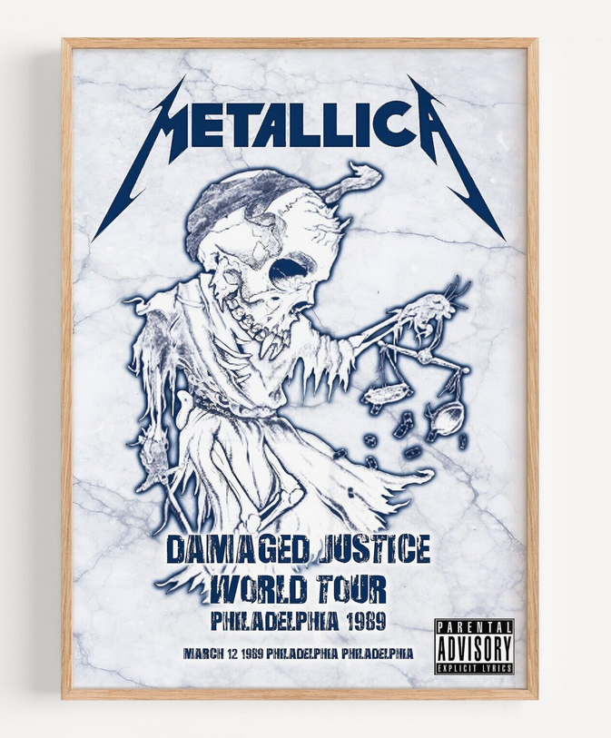 Metallica Retro Vintage Concert Heavy Metal Band Poster Print