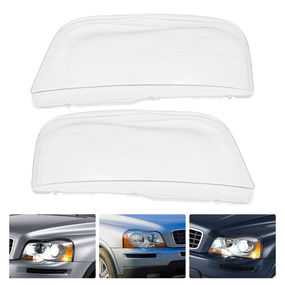 2006-2014 Volvo XC90 Headlight Lens Replacement Cover Pair
