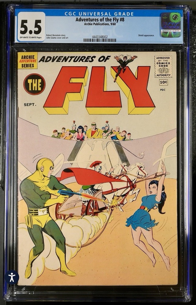 Adventures of the Fly #8 (Archie Publications, 1960) CGC 5.5