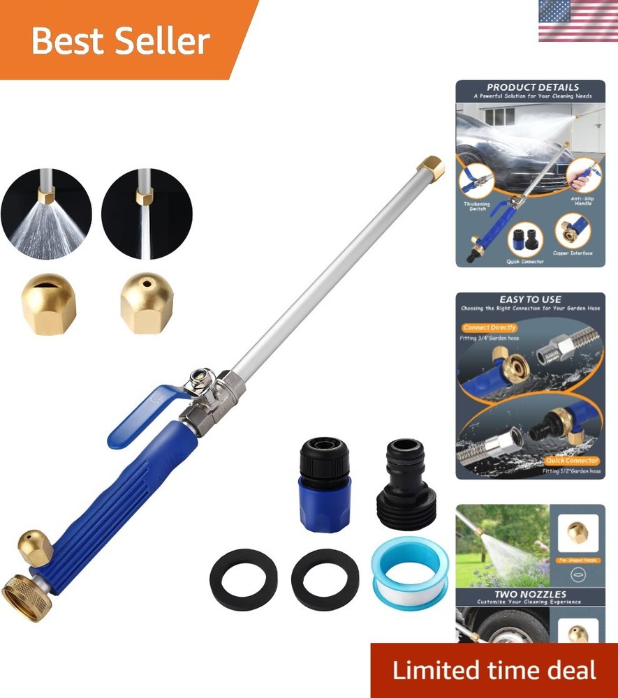 High Pressure Garden Hose Washer Wand with Durable Copper Nozzle  