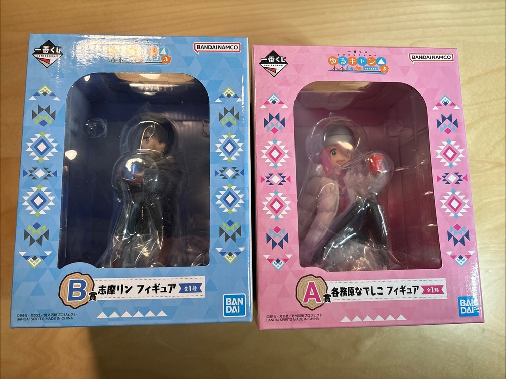 Yuru Camp Ichiban Kuji A&B Prize Nadeshiko Kagamihara Rin Shima Figure