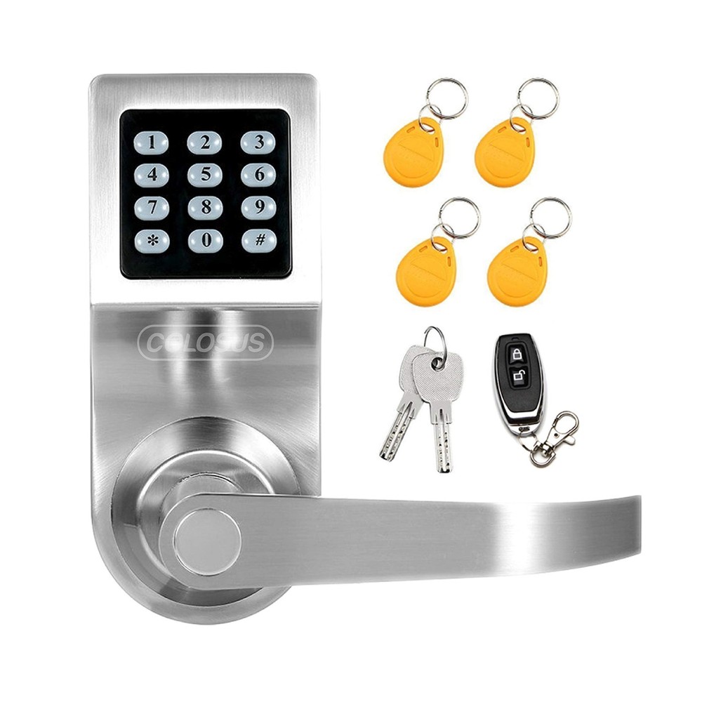 Smart Keyless Entry Door Lock with Keypad, Fobs & Remote Control
