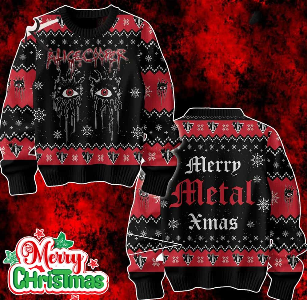 Alice Cooper Ugly Christmas Sweater Merry Metal Xmas All sizes JJ6030