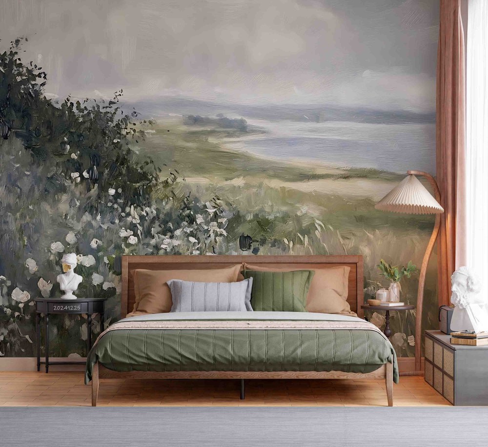 3D Sky Field Landscape Oil Painting Wall Murals Wallpaper Murals Wall Sticker 5