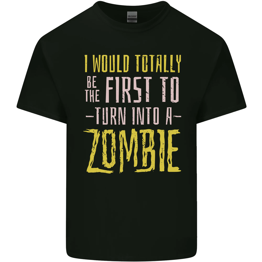 Zombie Apocalypse Funny Halloween Quote Mens Cotton T-Shirt Tee Top