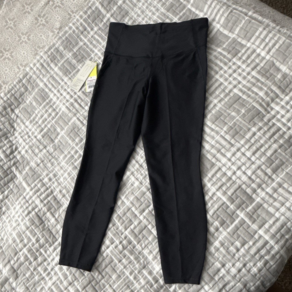 All In Motion Effortless Support High Rise 7/8 Black Leggings M Moisture Wicking